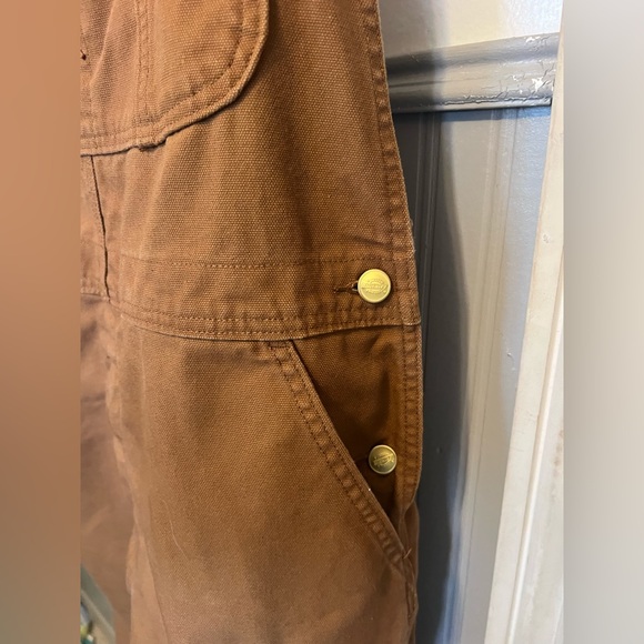 Dickies Bib Overalls / Brown Duck / Workwear / Size: 34x24 - Picture 4 of 12